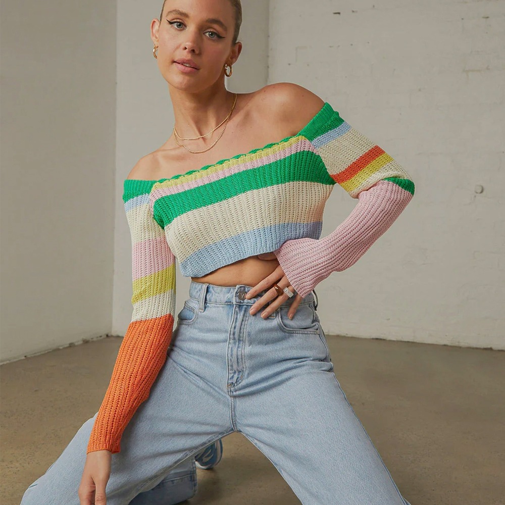 PEPPERMAYO Copacabana Crochet top - Rainbow Size S/M